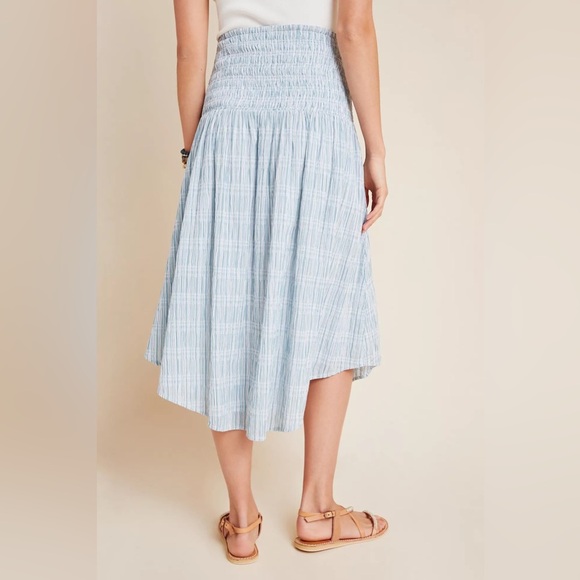 NWT Anthropologie Maeve Karyn Smocked Midi Skirt Women’s Size Medium - Picture 2 of 9